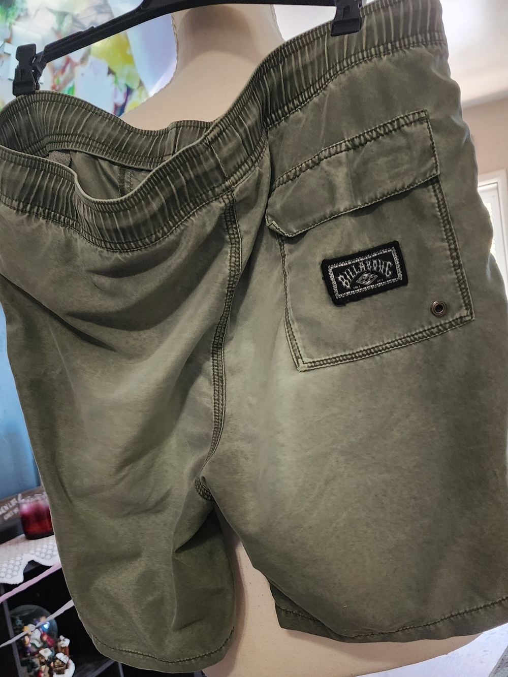 Billabong Men's Olive Green Cargo Shorts Sz MED - Picture 4 of 7